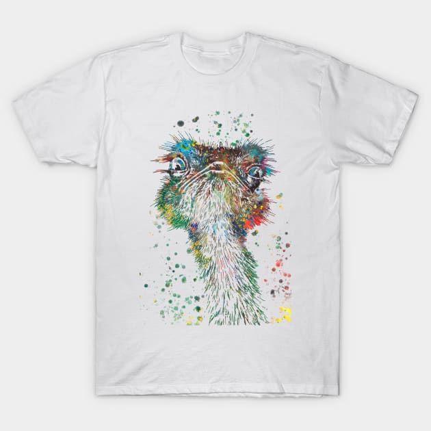 Ostrich peeking T-Shirt by RosaliArt